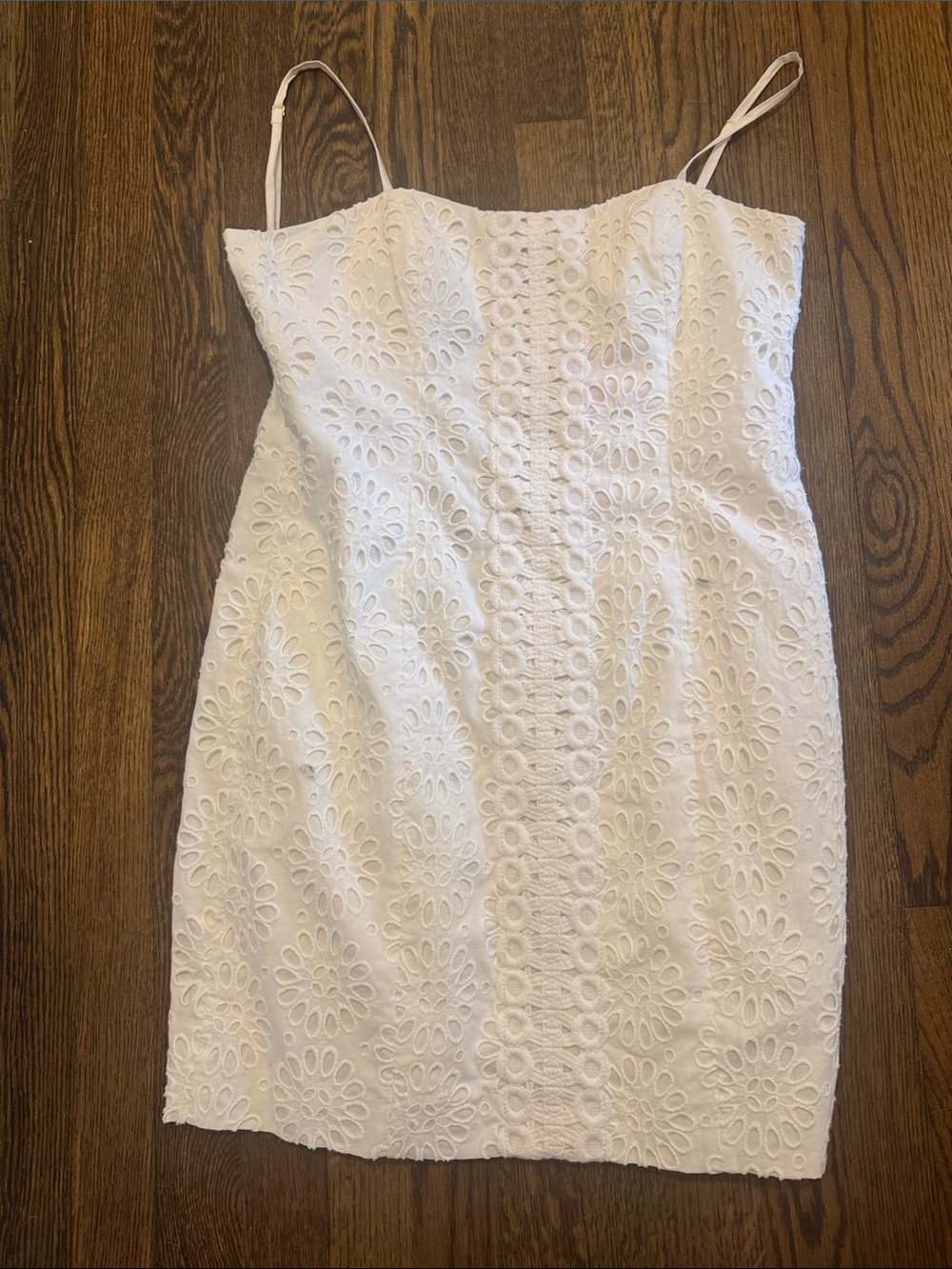 Lilly Pulitzer White Eyelet Spaghetti Strap Mini Dress